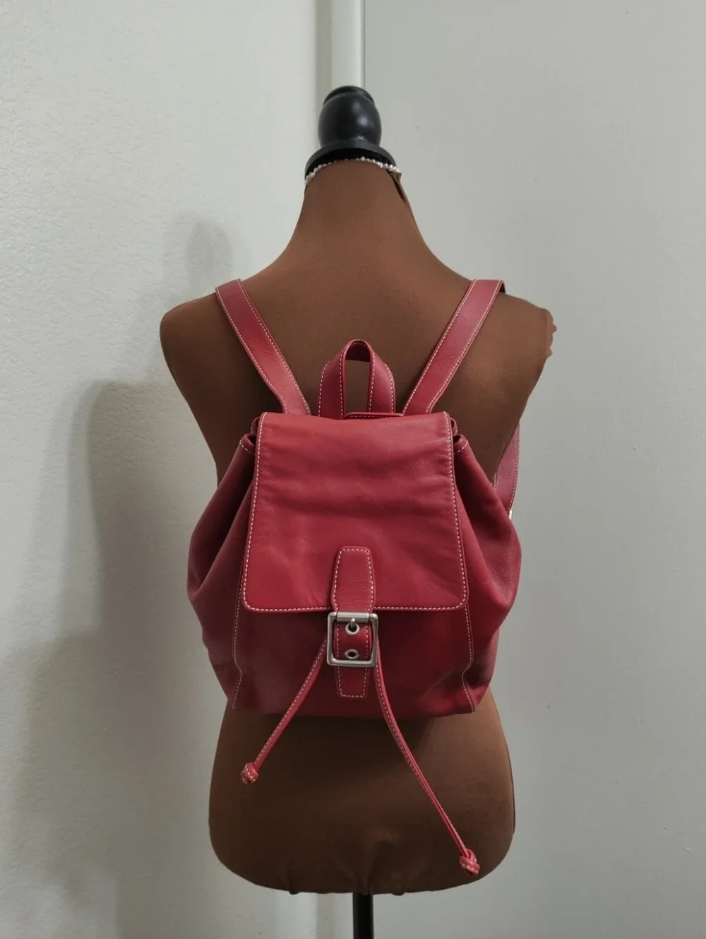 Vintage Coach 9569 Legacy Drawstring Small Backpack  Red